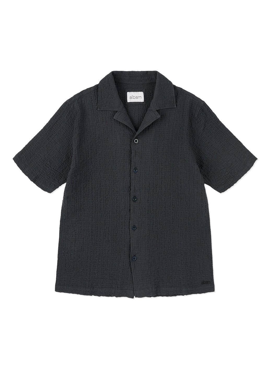 Seersucker Fenton Shirt in Black