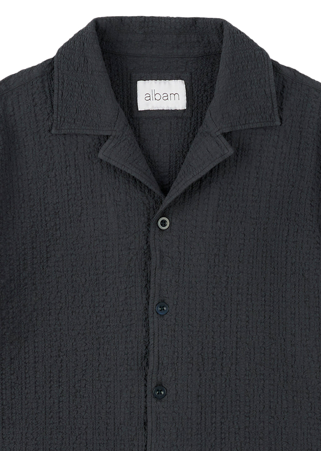 Seersucker Fenton Shirt in Black