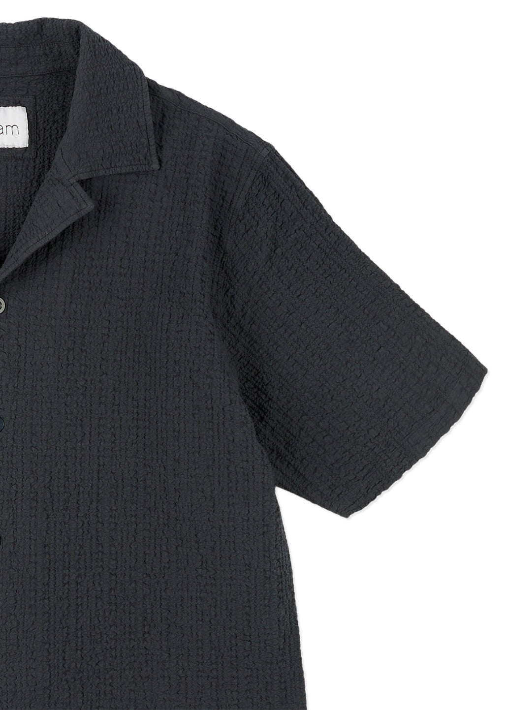 Seersucker Fenton Shirt in Black