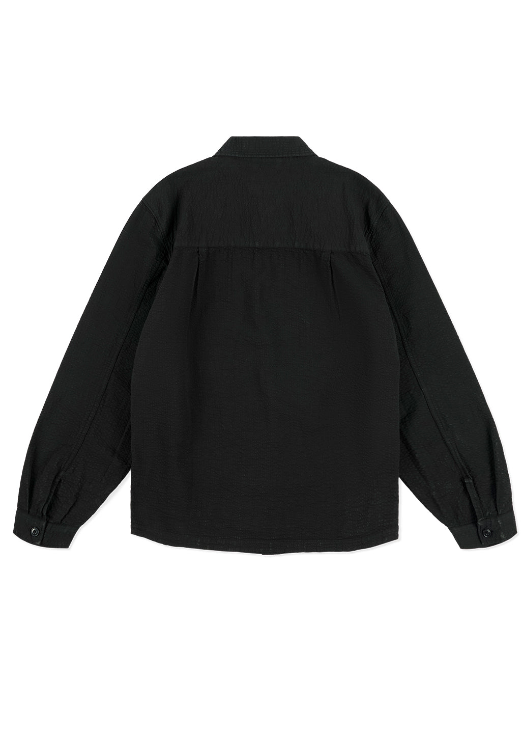 Seersucker Modern Overshirt in Black