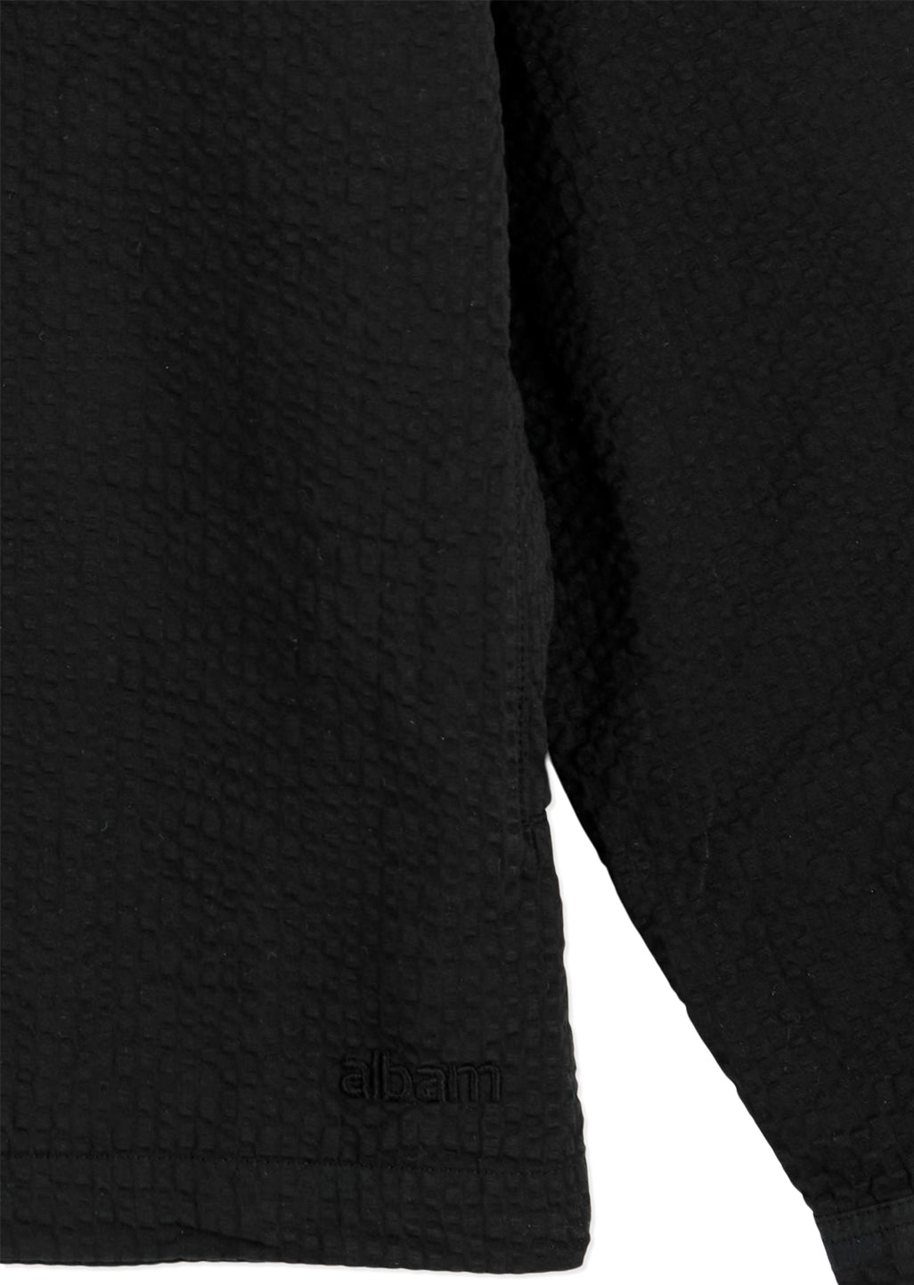 Seersucker Modern Overshirt in Black