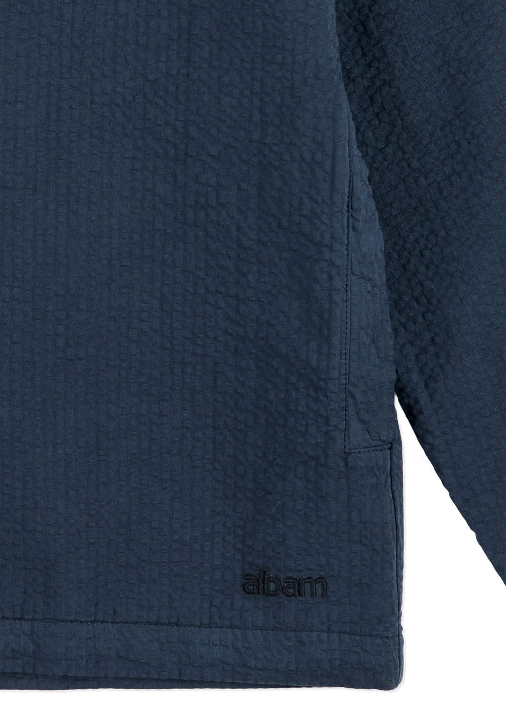 Seersucker Modern Overshirt in Dark Navy