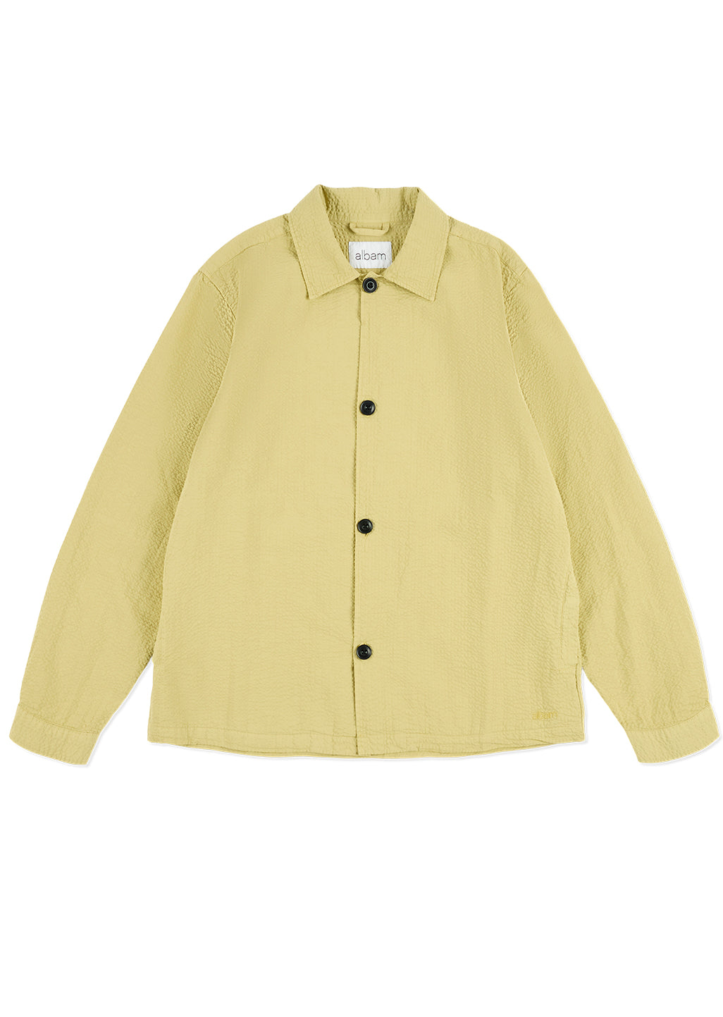Seersucker Modern Overshirt in Vintage Khaki