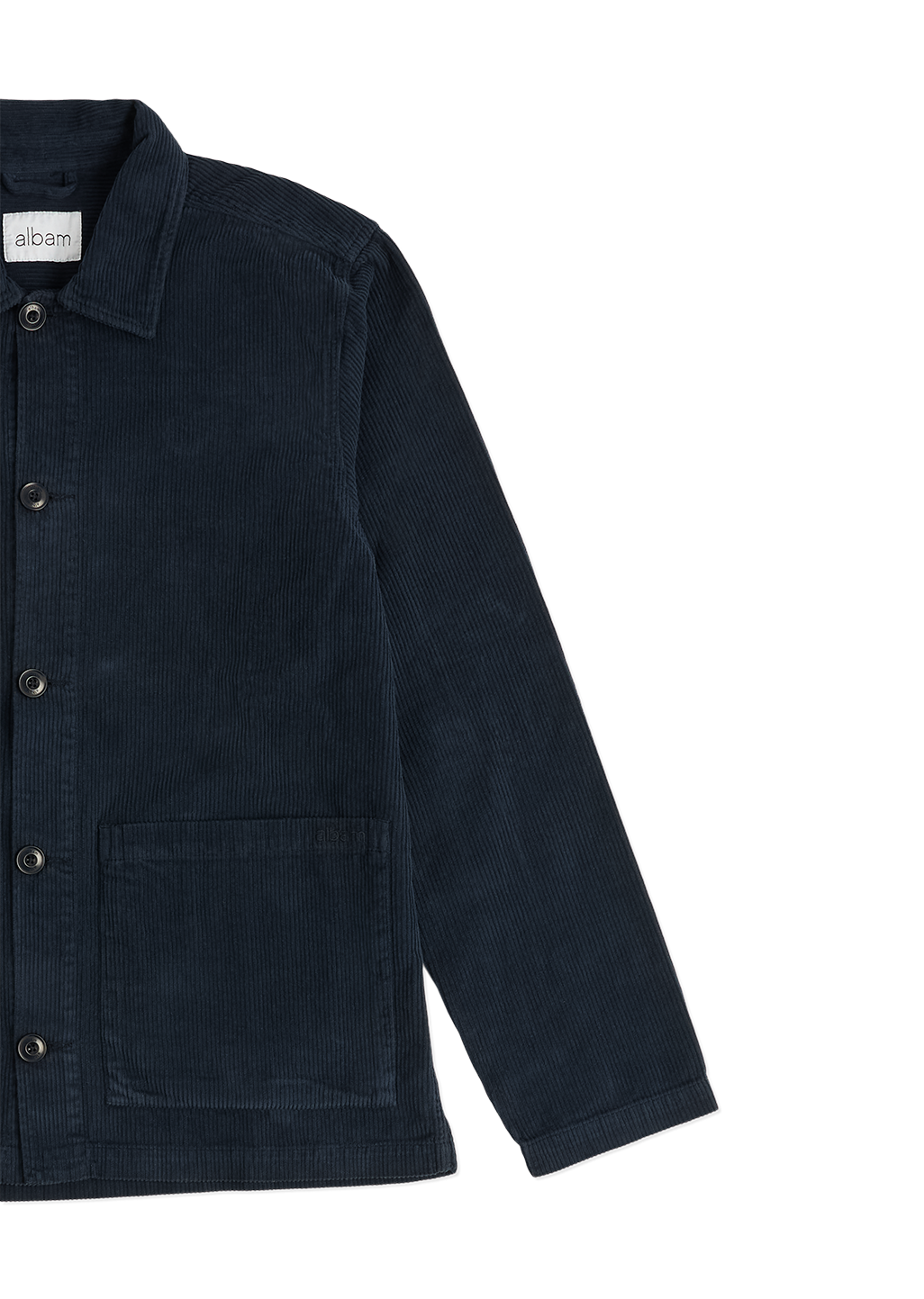 Needlecord Acton Overshirt in Dark Navy