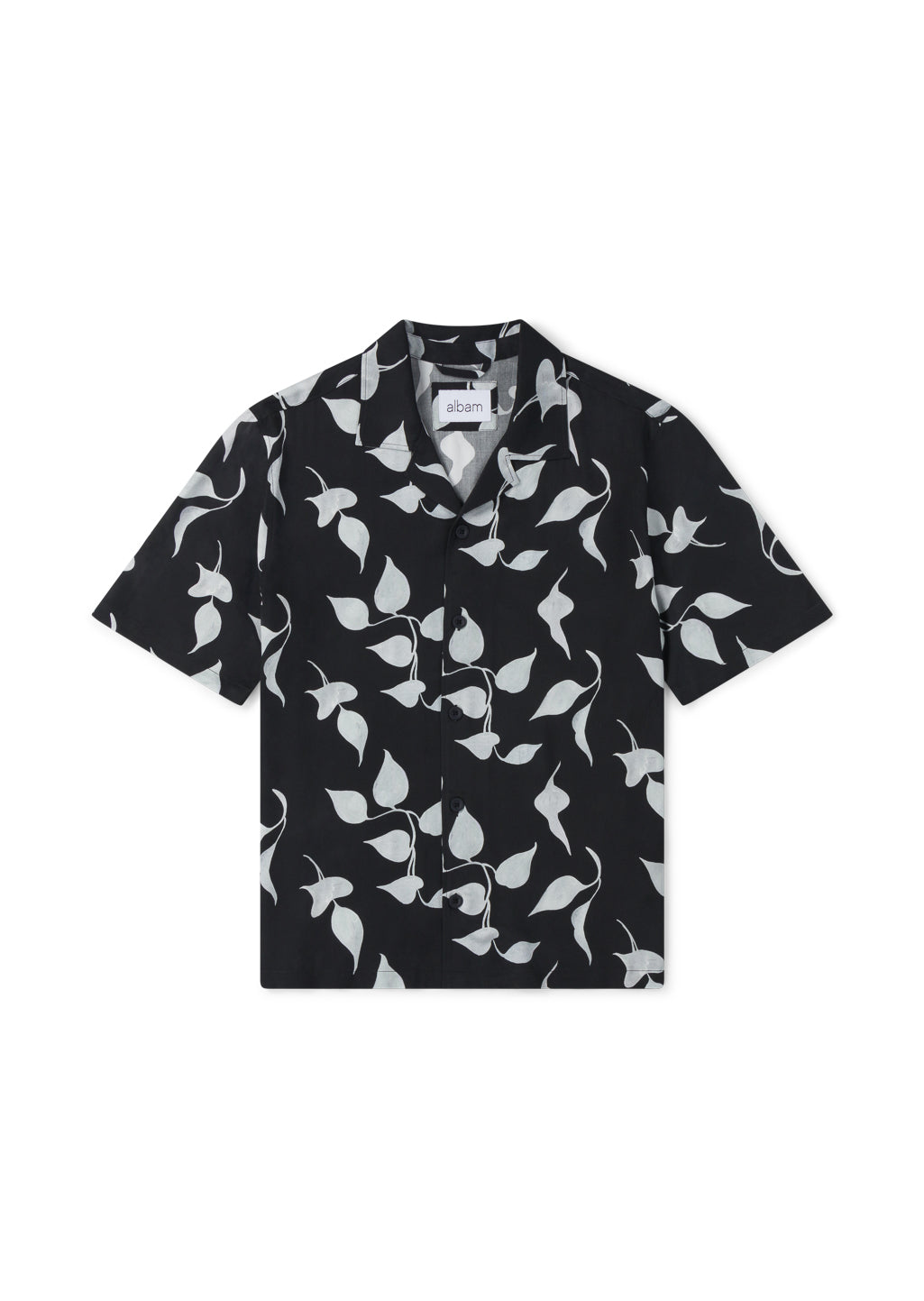 Short Sleeve Bowling Shirt in Charcoal