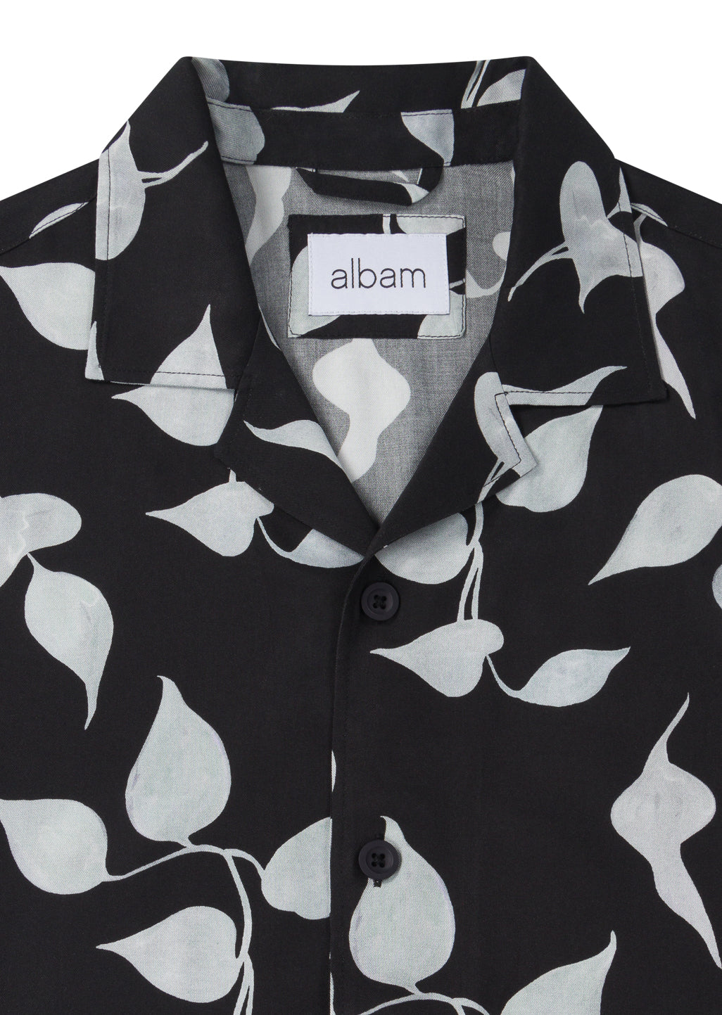 Short Sleeve Bowling Shirt in Charcoal
