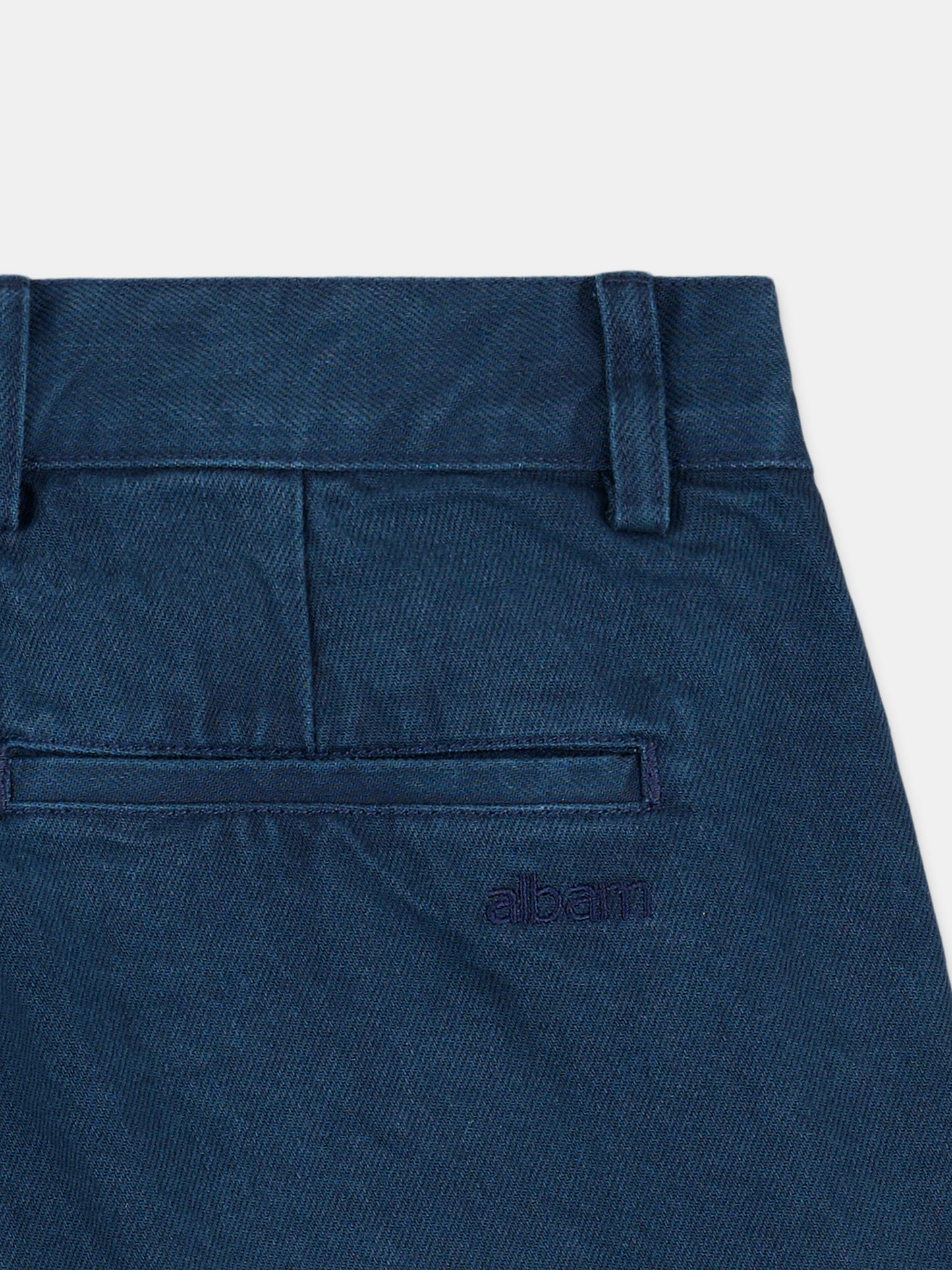 Forge Washed Twill Trousers in Dark Navy