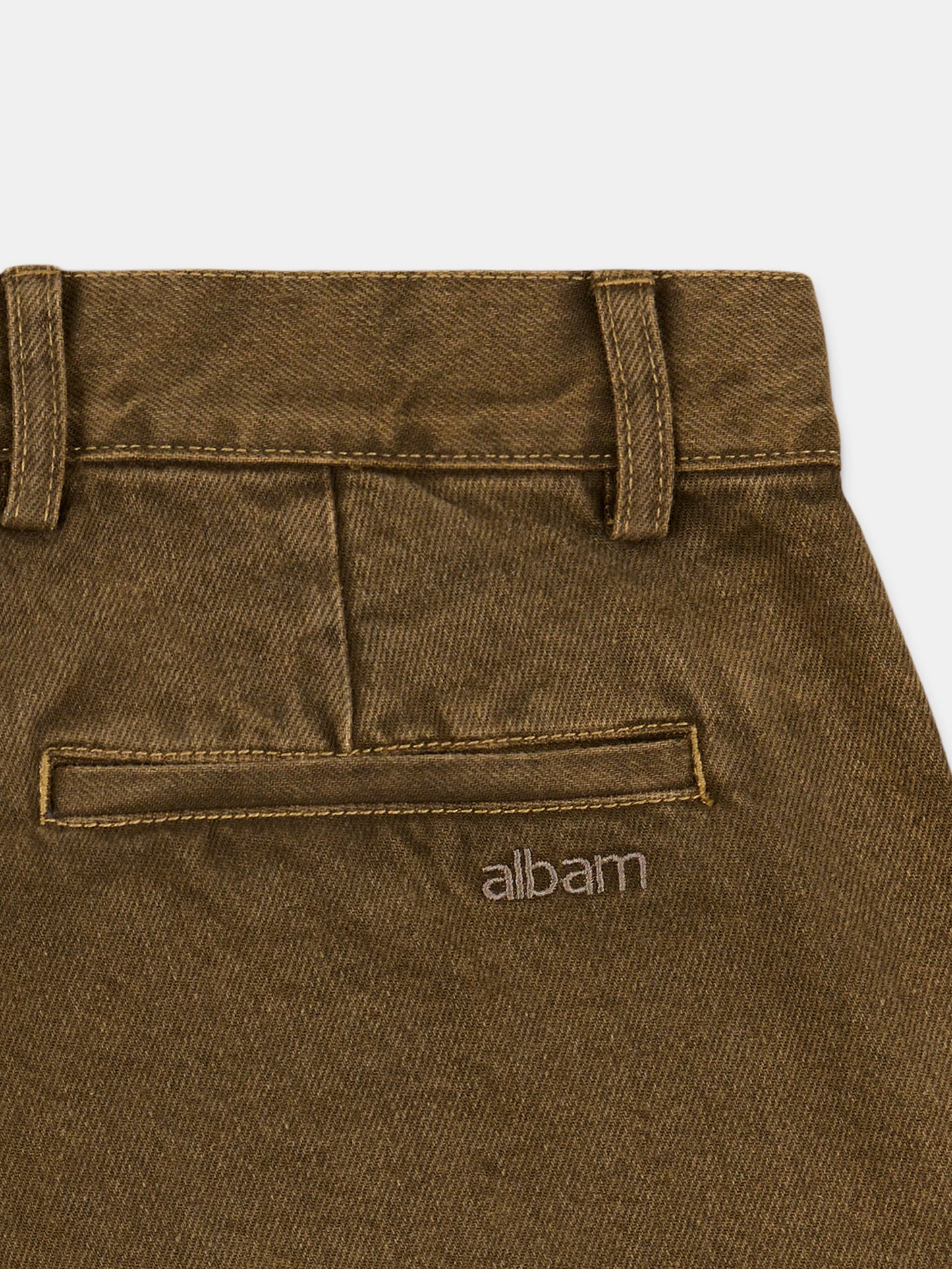Forge Washed Twill Trousers in Walnut