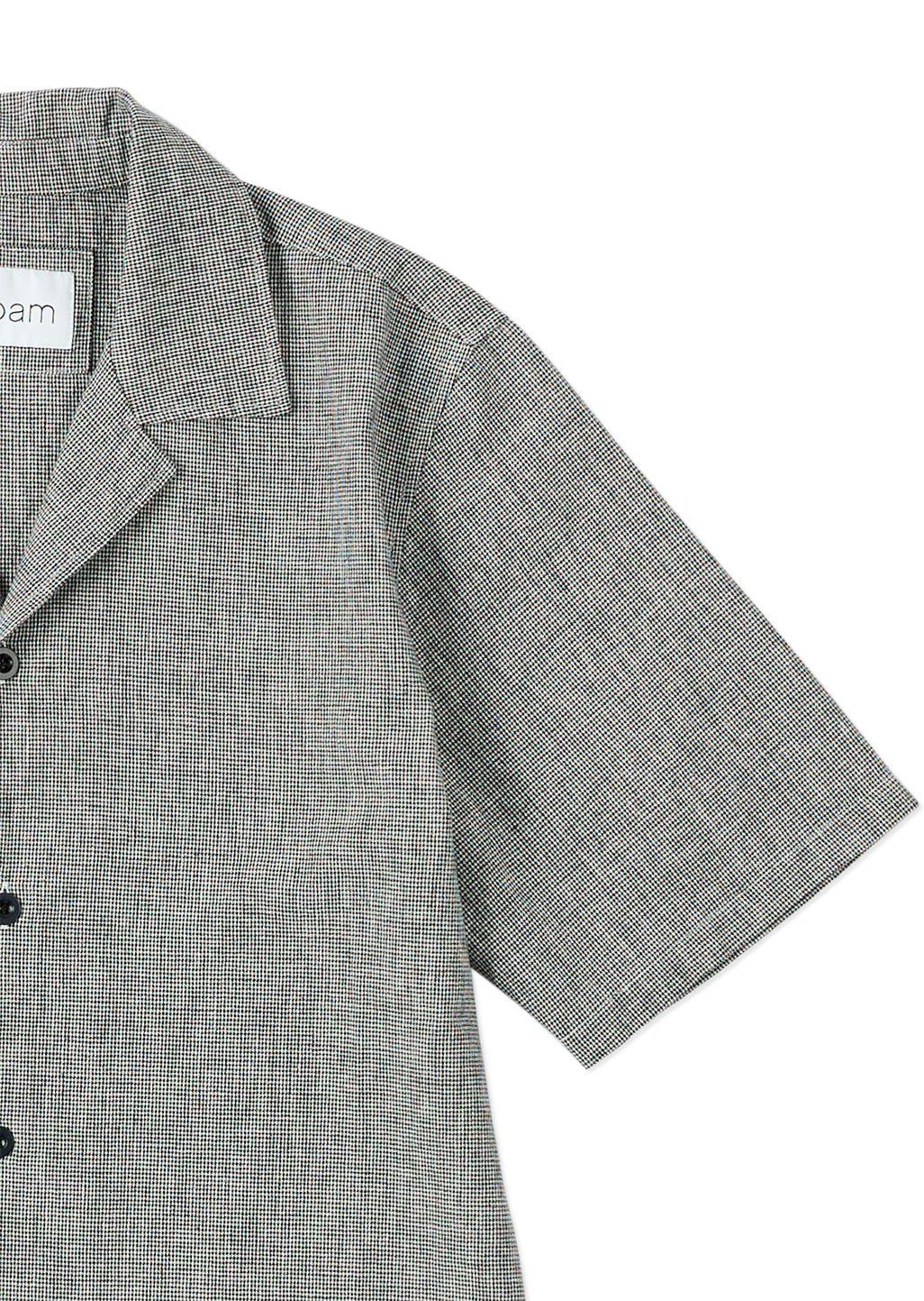 Houndstooth Fenton Shirt in Black & Ecru