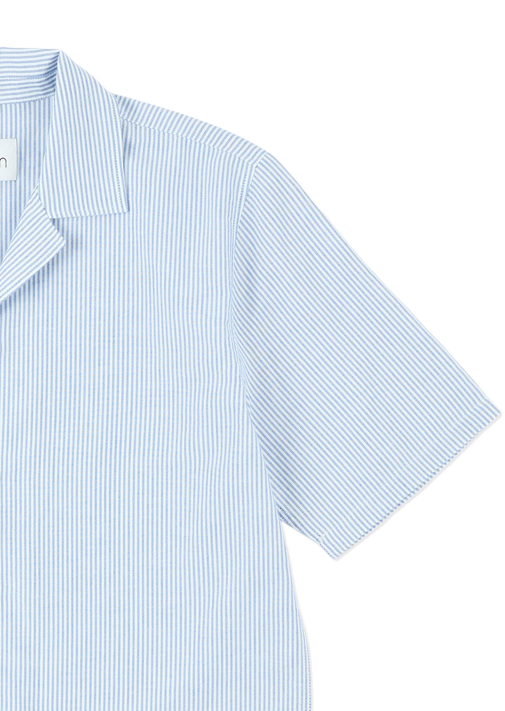 Oxford Stripe Fenton Shirt in Washed Blue