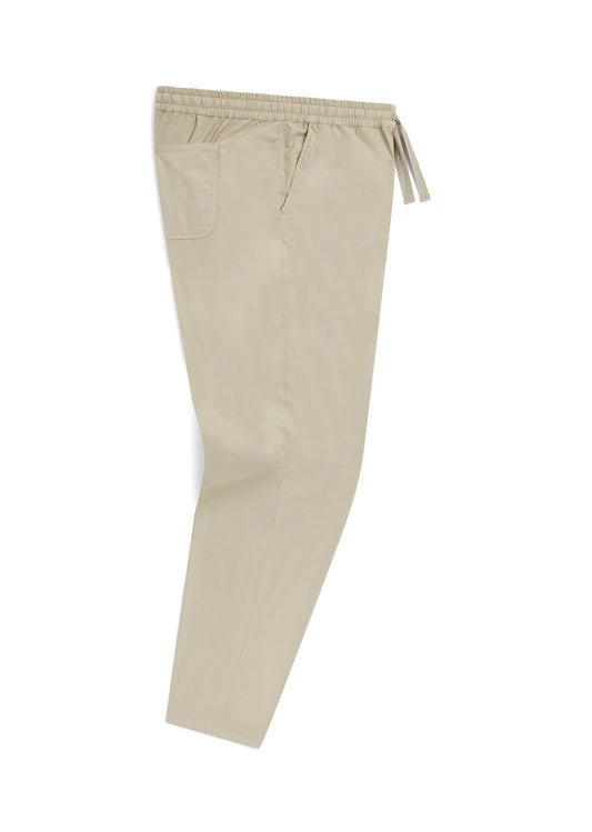 Poplin Drawstring Trouser in Vintage Khaki