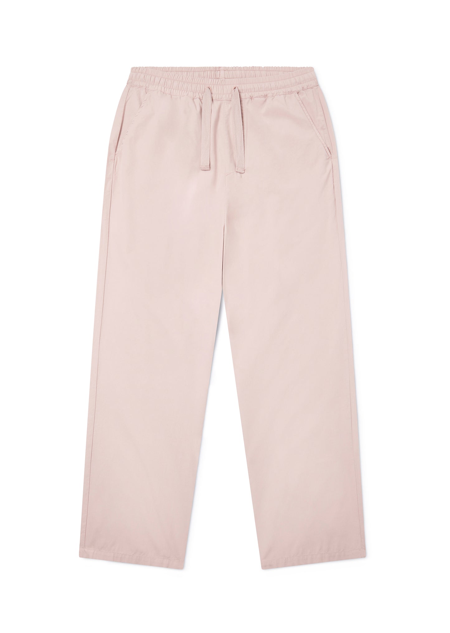 Poplin Drawstring Trouser in Washed Pink
