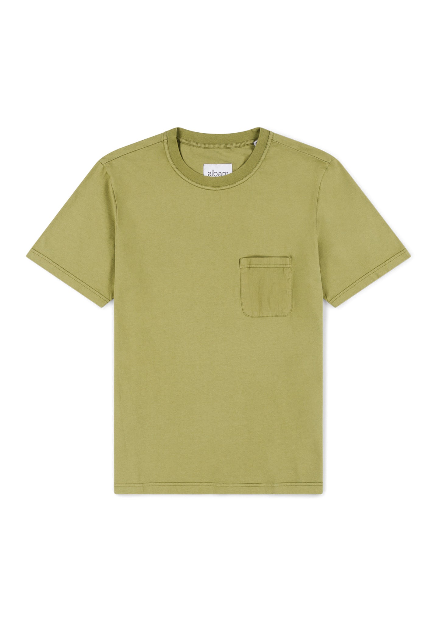 Woven Pocket T-Shirt in Khaki