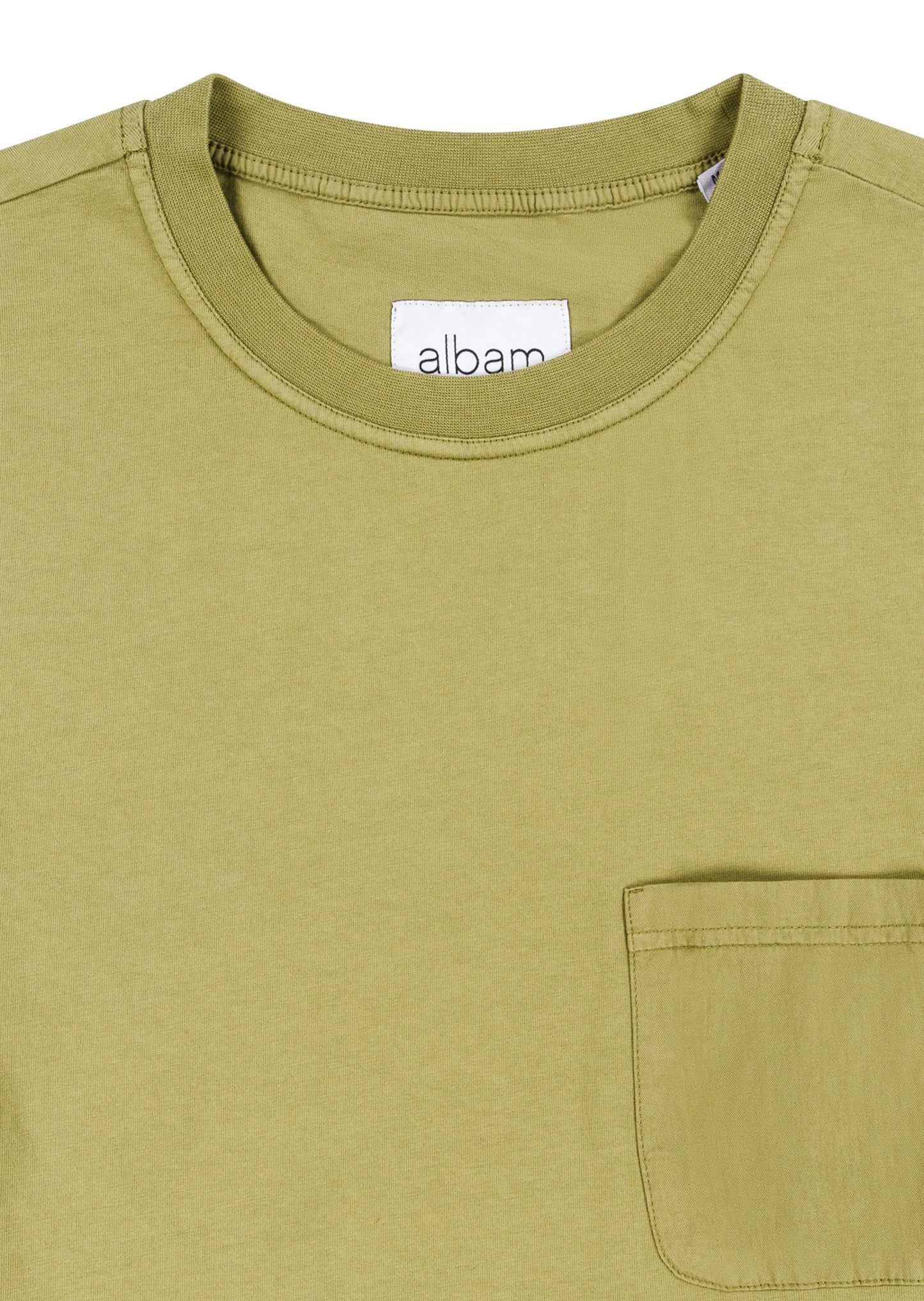 Woven Pocket T-Shirt in Khaki