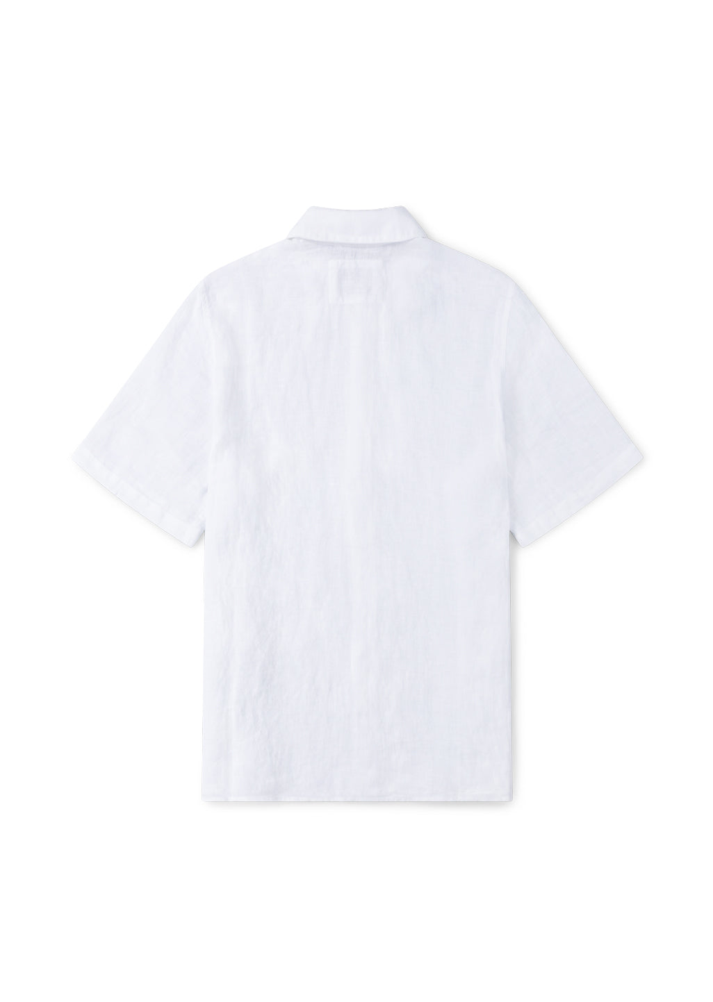 Short Sleeve Linen Shirt in White