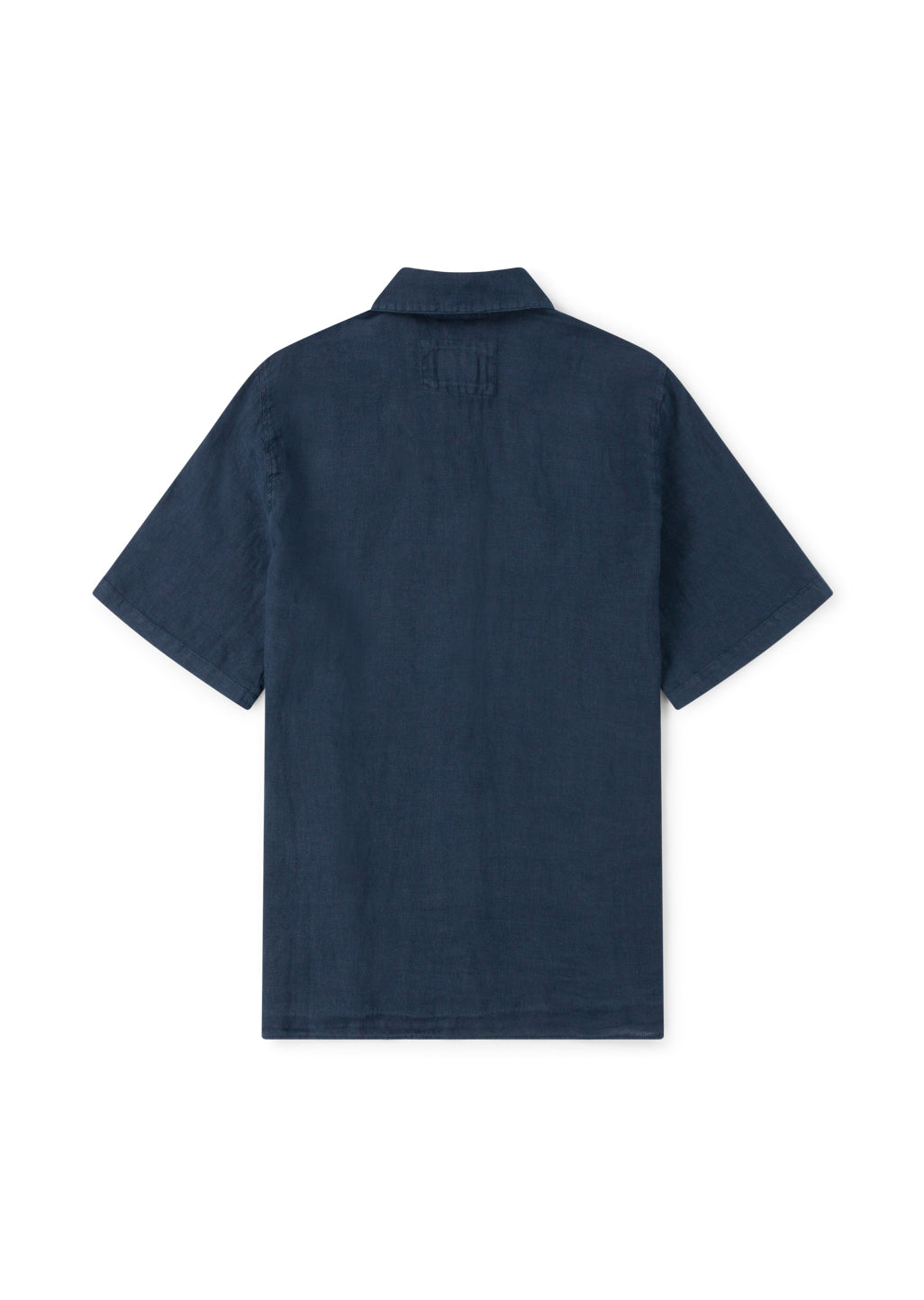 Short Sleeve Linen Shirt in Navy