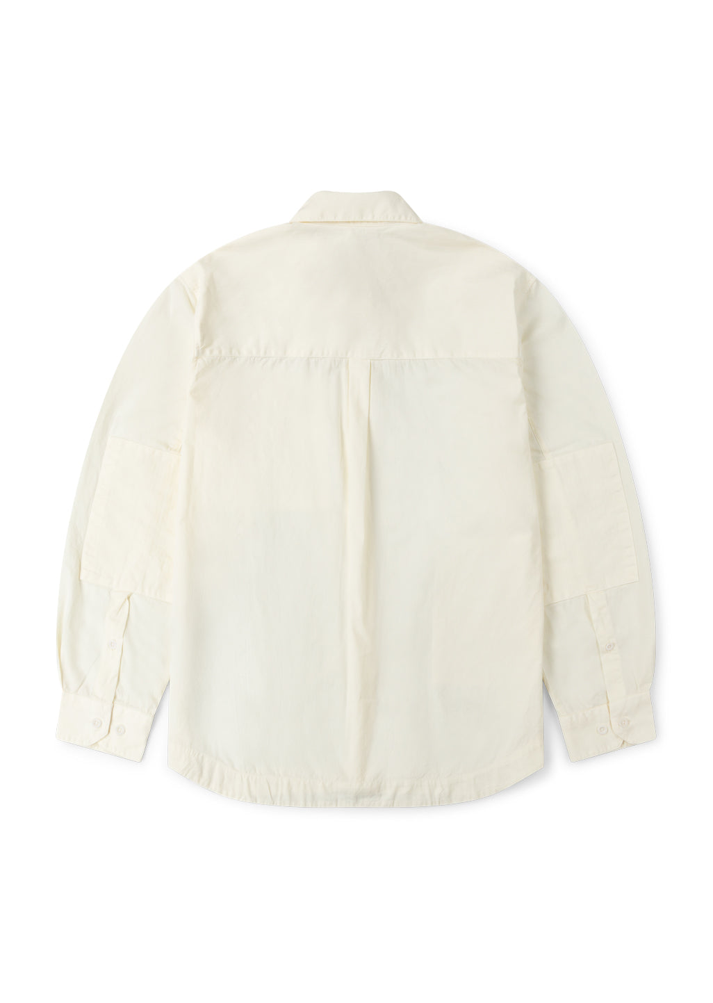 Patchwork Long Sleeve Shirt in Off-White