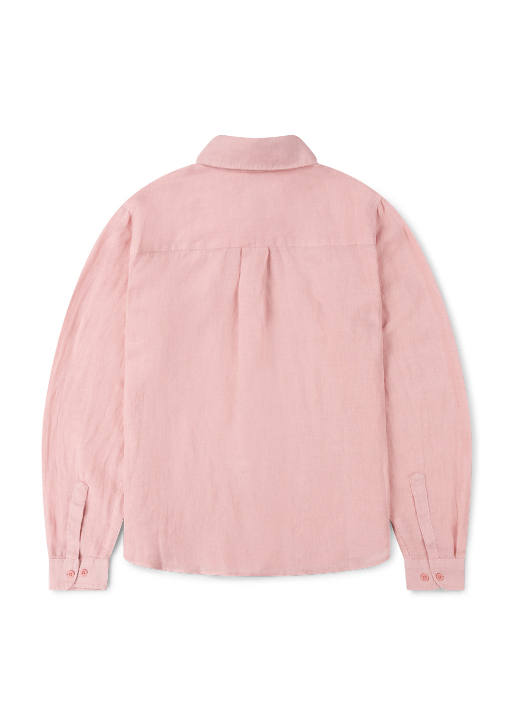 Long Sleeve Linen Shirt in Dusky Pink