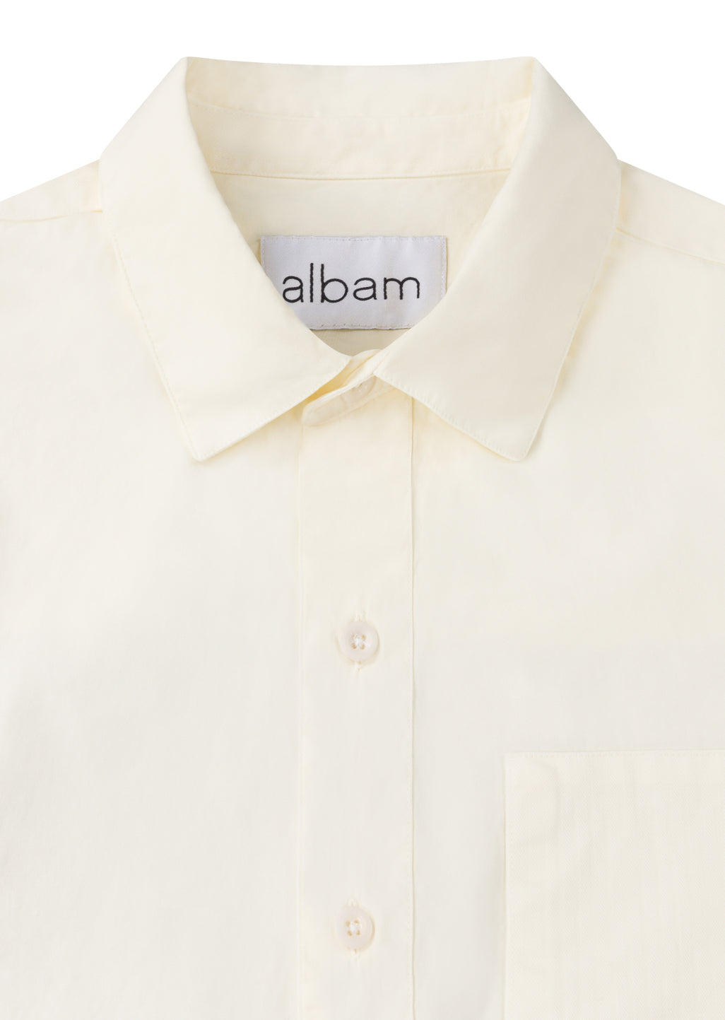 Patchwork Long Sleeve Shirt in Off-White