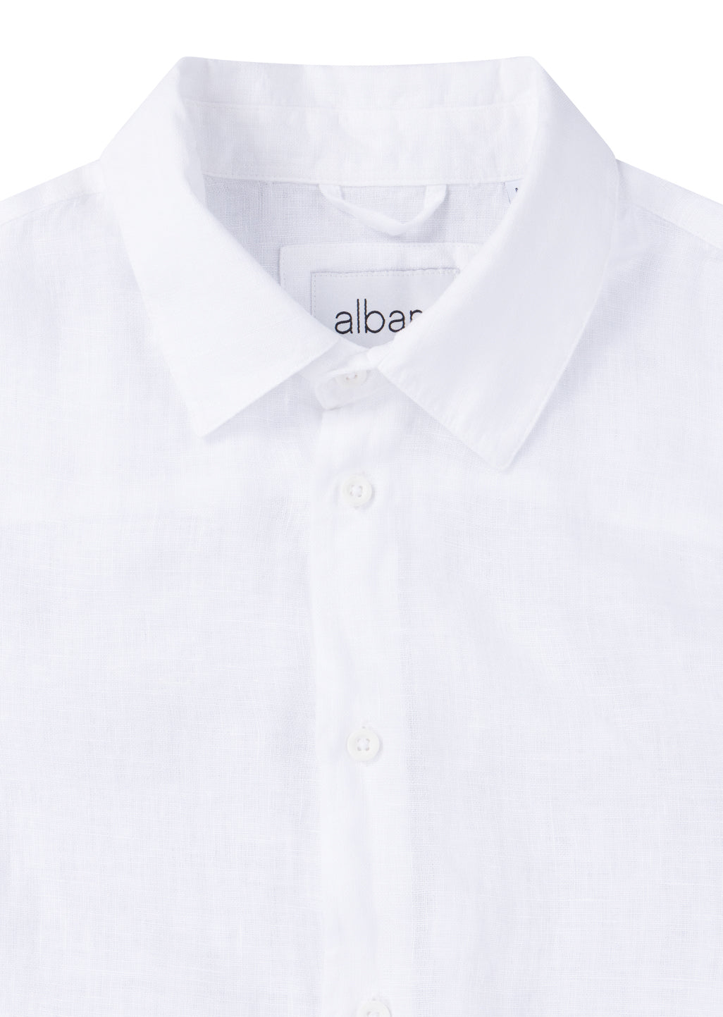 Long Sleeve Linen Shirt in White