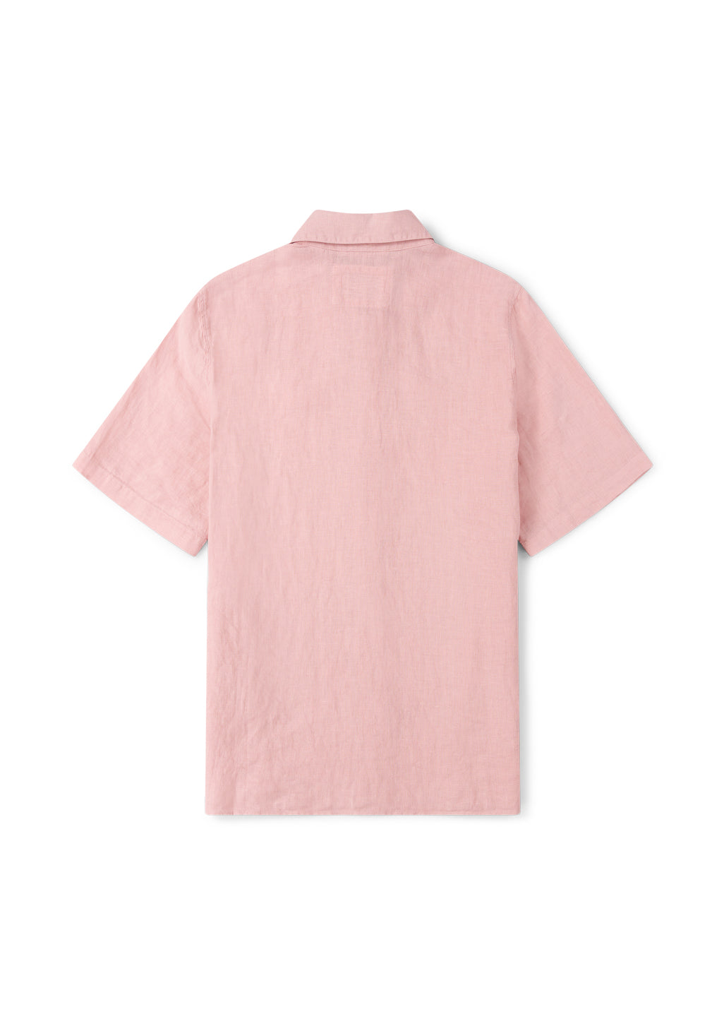 Short Sleeve Linen Shirt in Dusky Pink