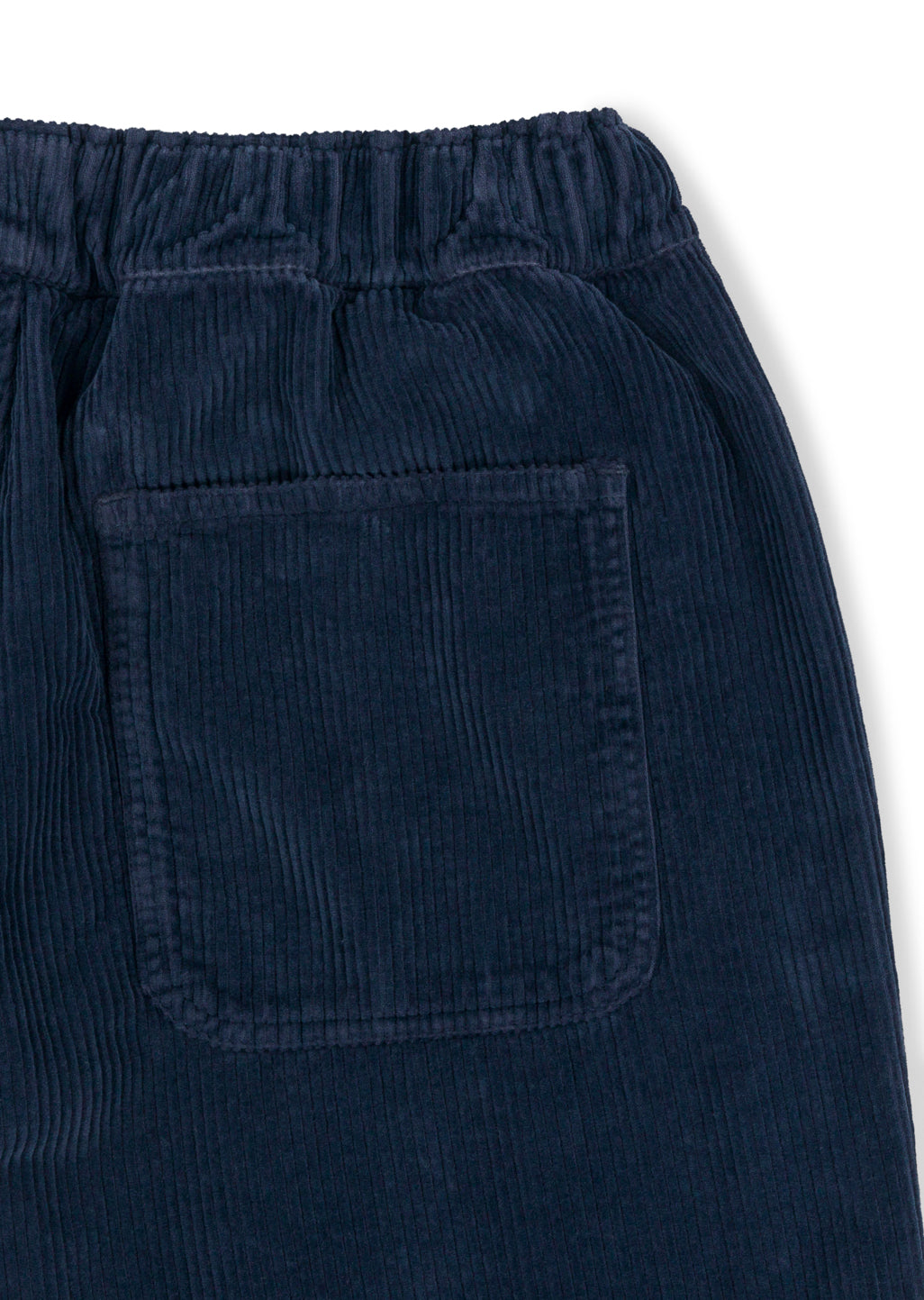 Simple Cord Drawstring Trouser in Washed Navy