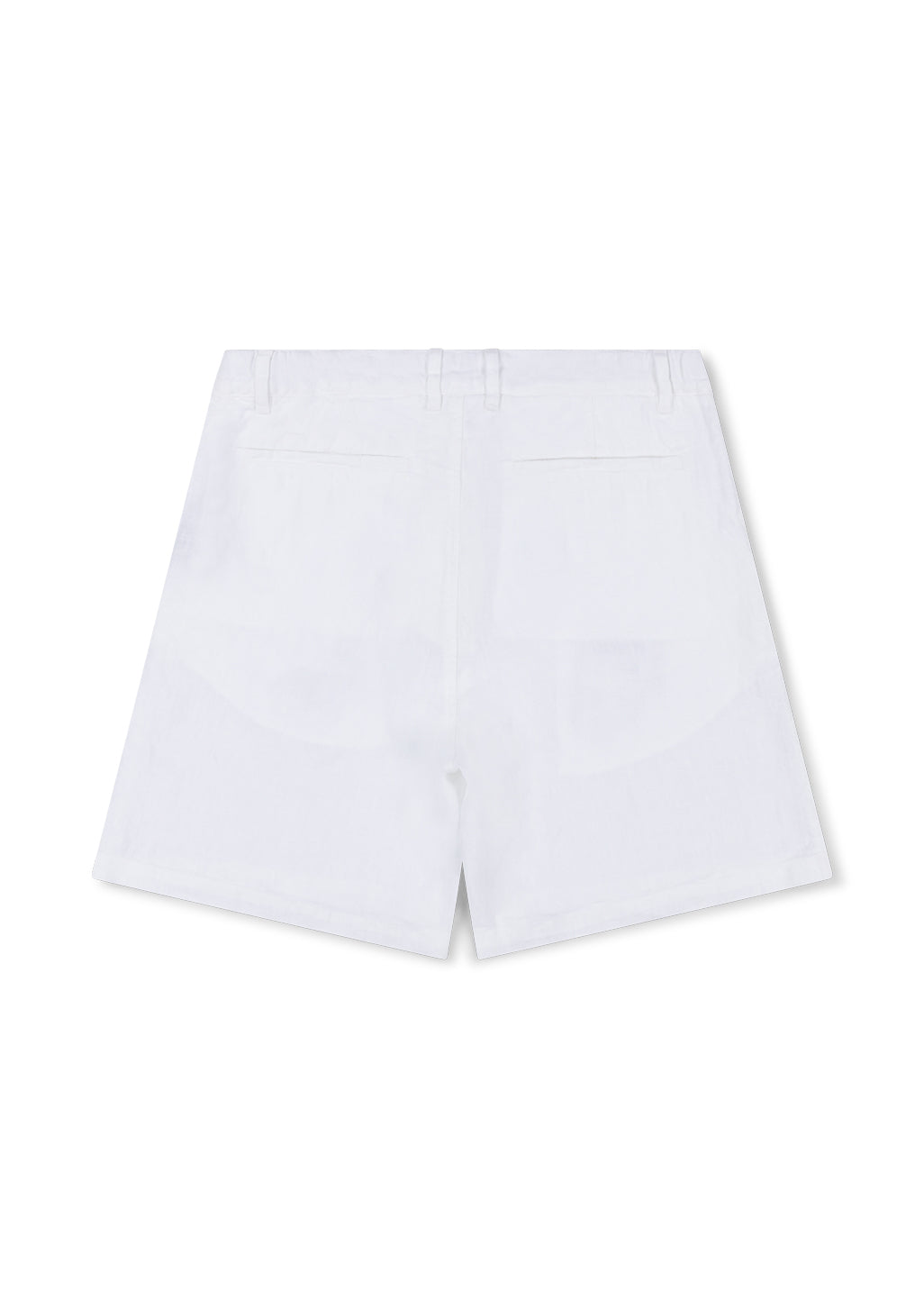 Elasticated Linen Short in White