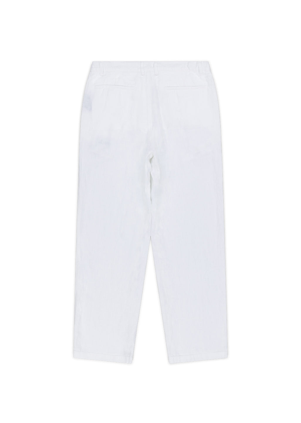 Elasticated Linen Trousers in White