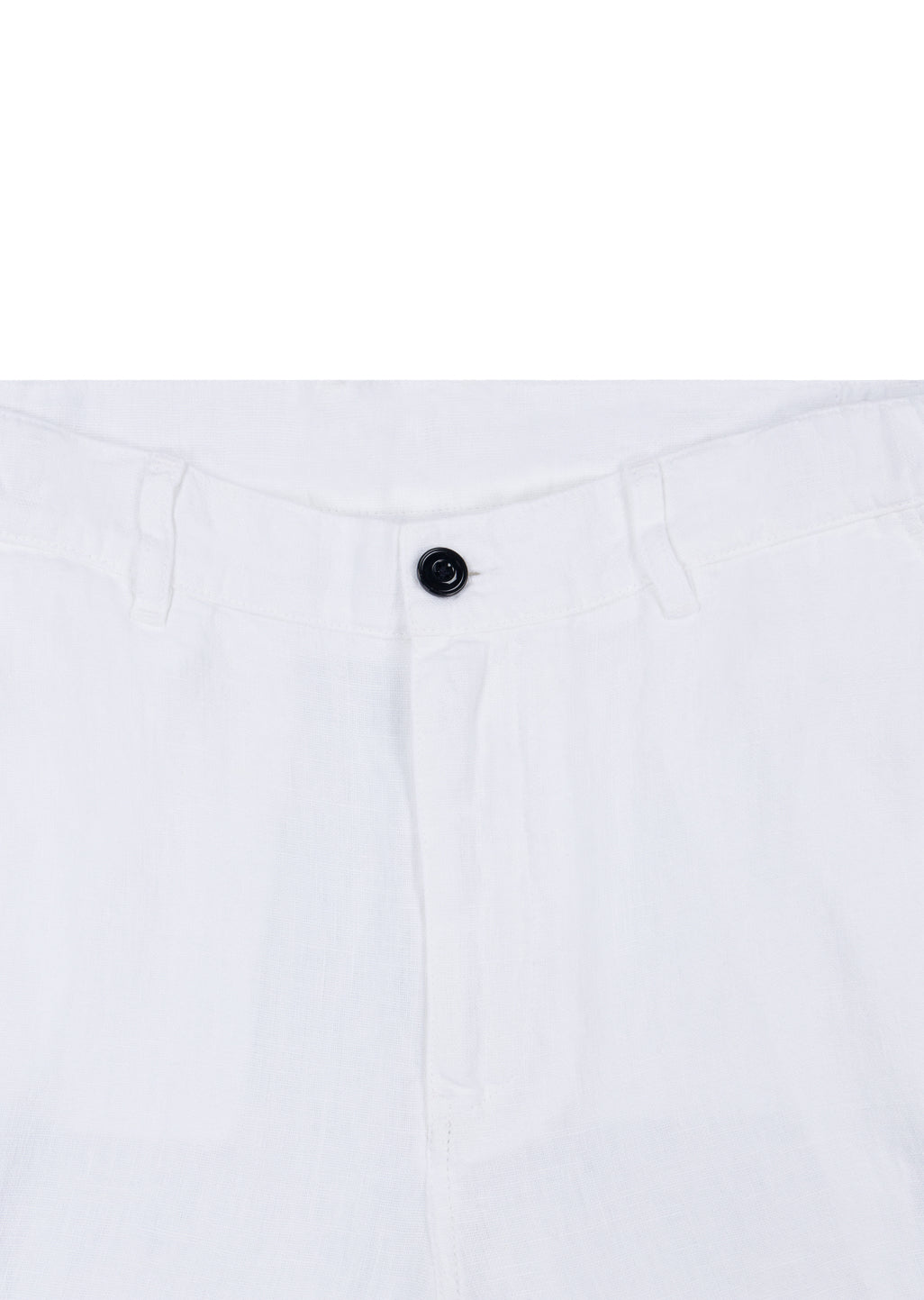 Elasticated Linen Trousers in White