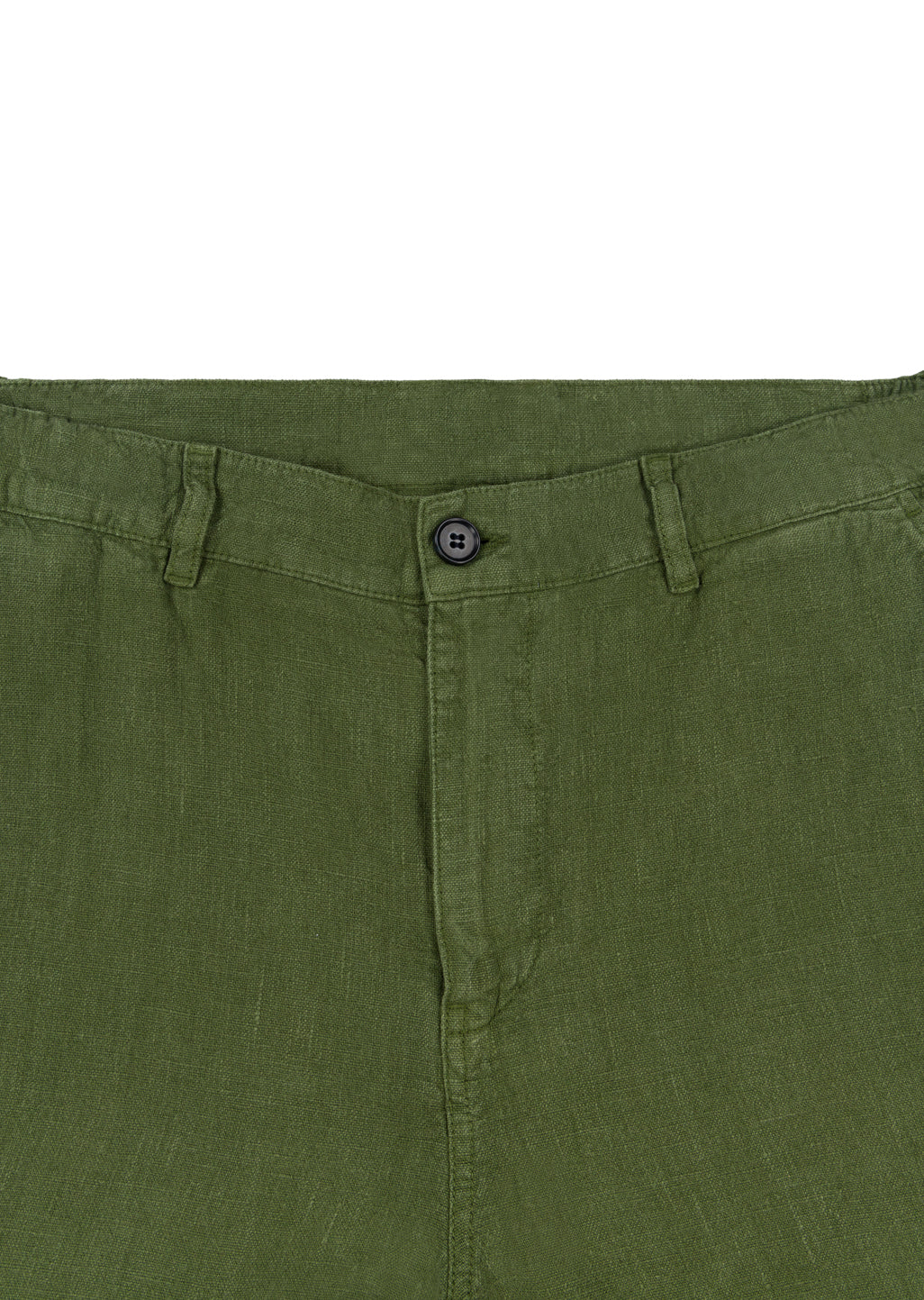 Elasticated Linen Short in Khaki