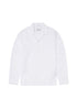 Long Sleeve Revere Poplin Shirt in White