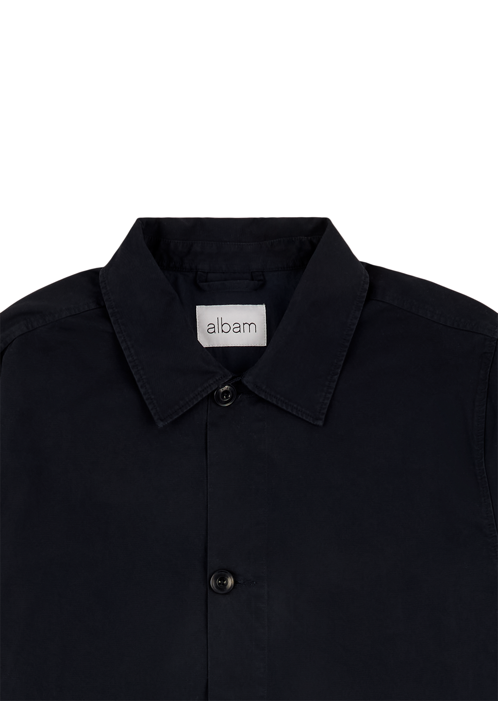 Hatton Cotton Overshirt in Dark Navy