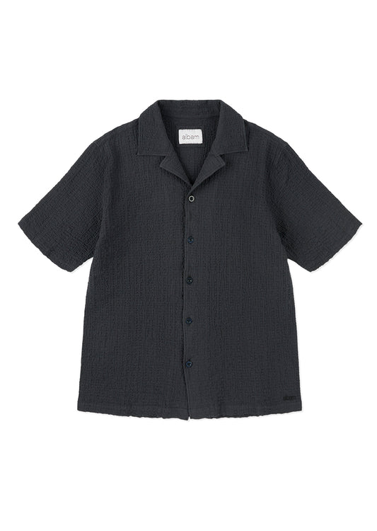 Seersucker Fenton Shirt In Black