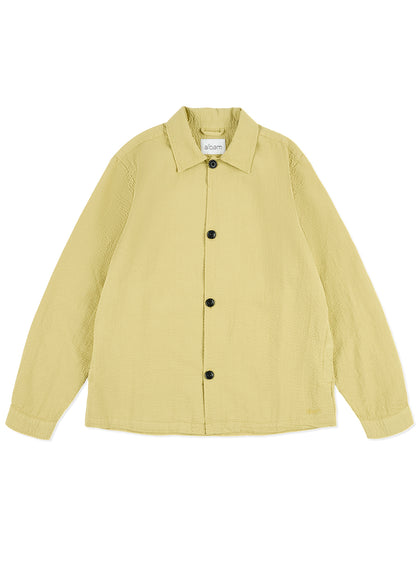 Seersucker Modern Overshirt in Vintage Khaki