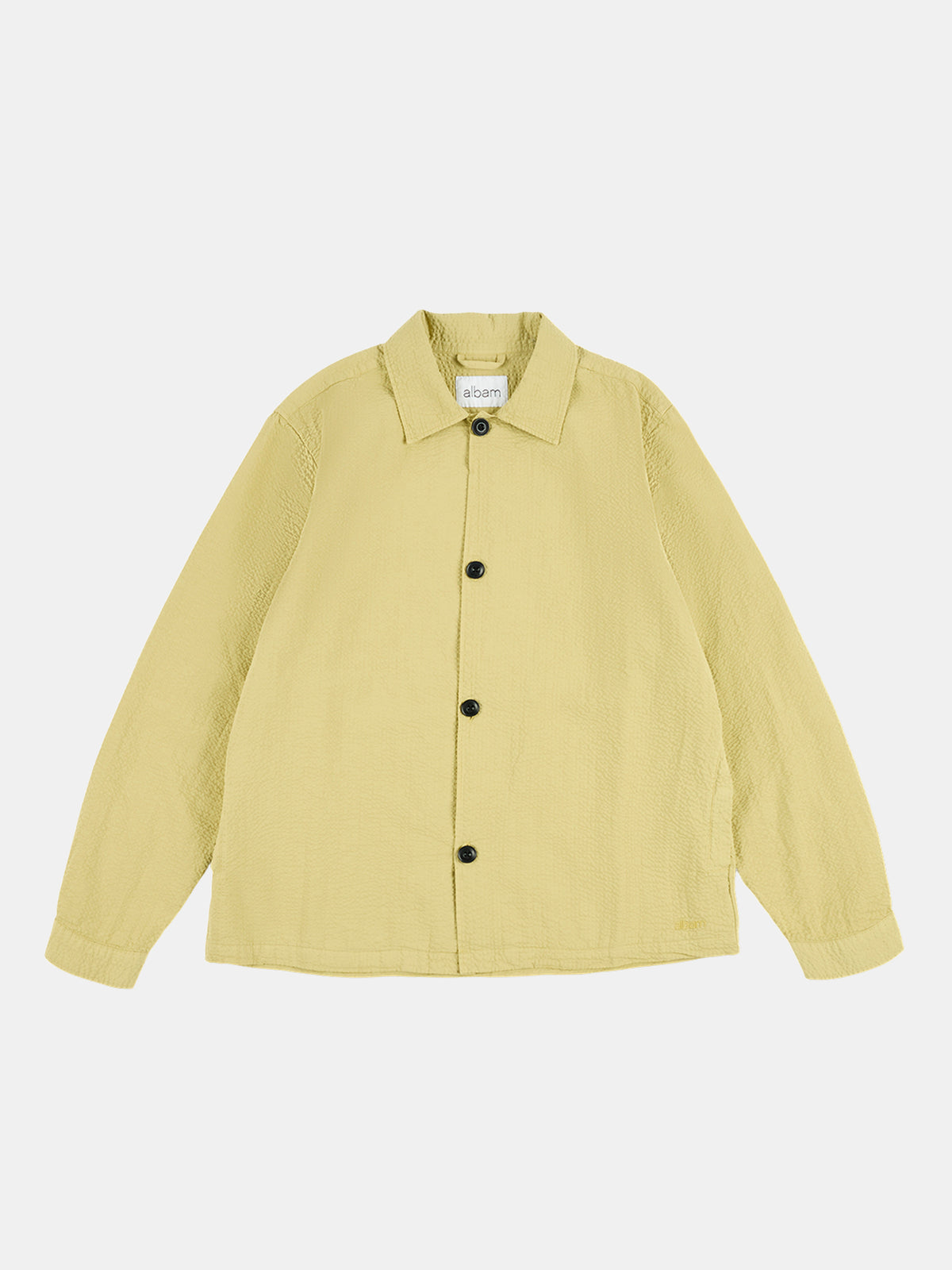 Seersucker Modern Overshirt in Vintage Khaki