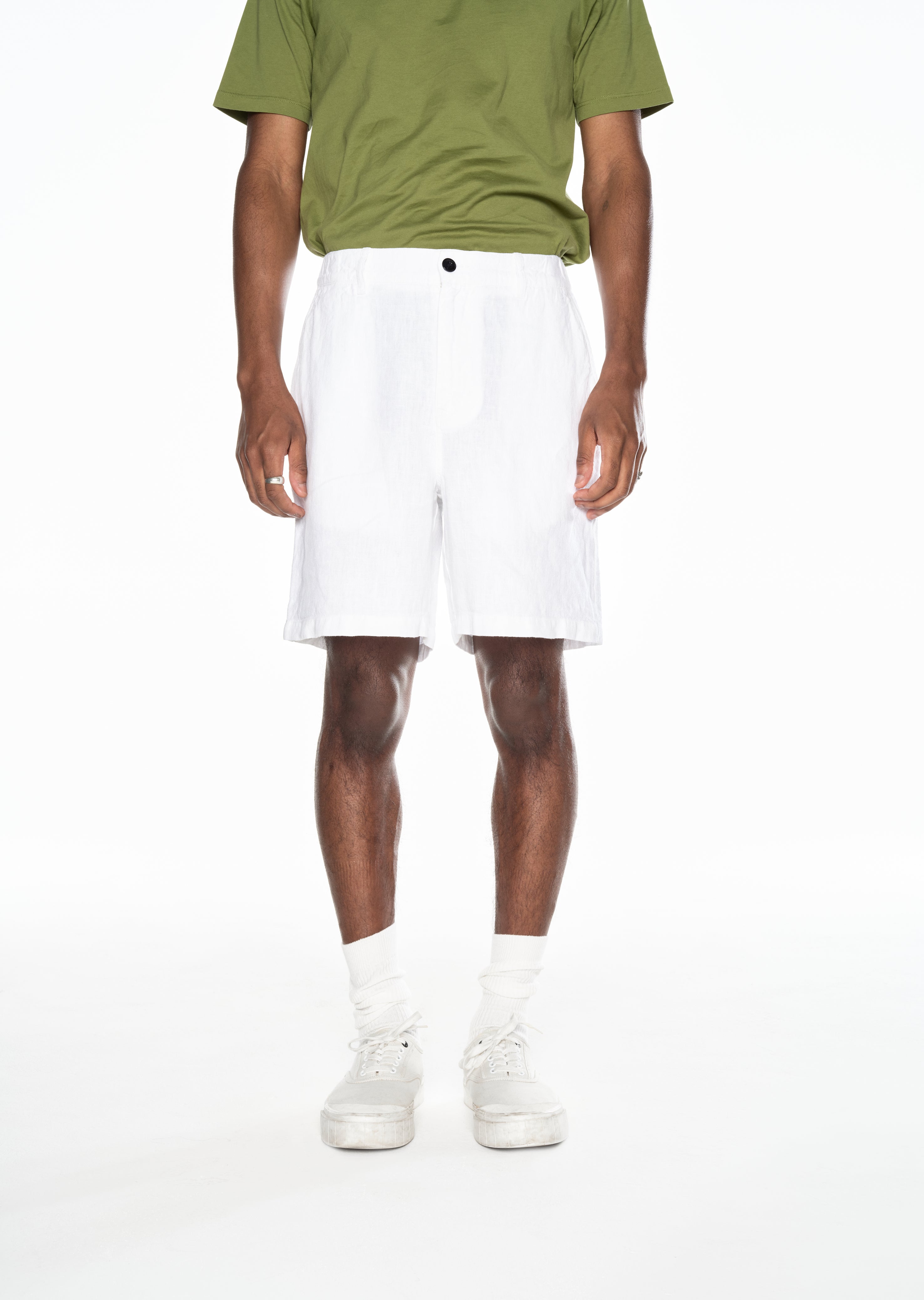 Elasticated sales linen shorts