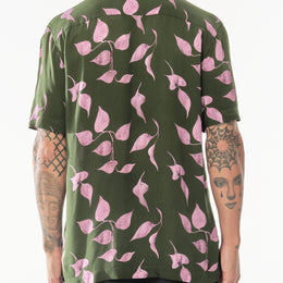 Short Sleeve Revere Plus Shirt in Khaki