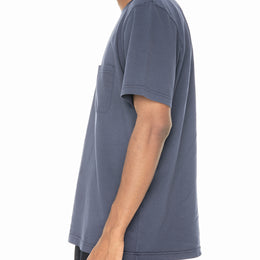 Woven Pocket T-Shirt in Navy