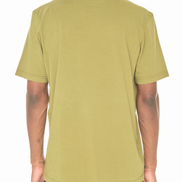 Woven Pocket T-Shirt in Khaki