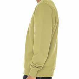Woven Pocket Sweatshirt in Khaki