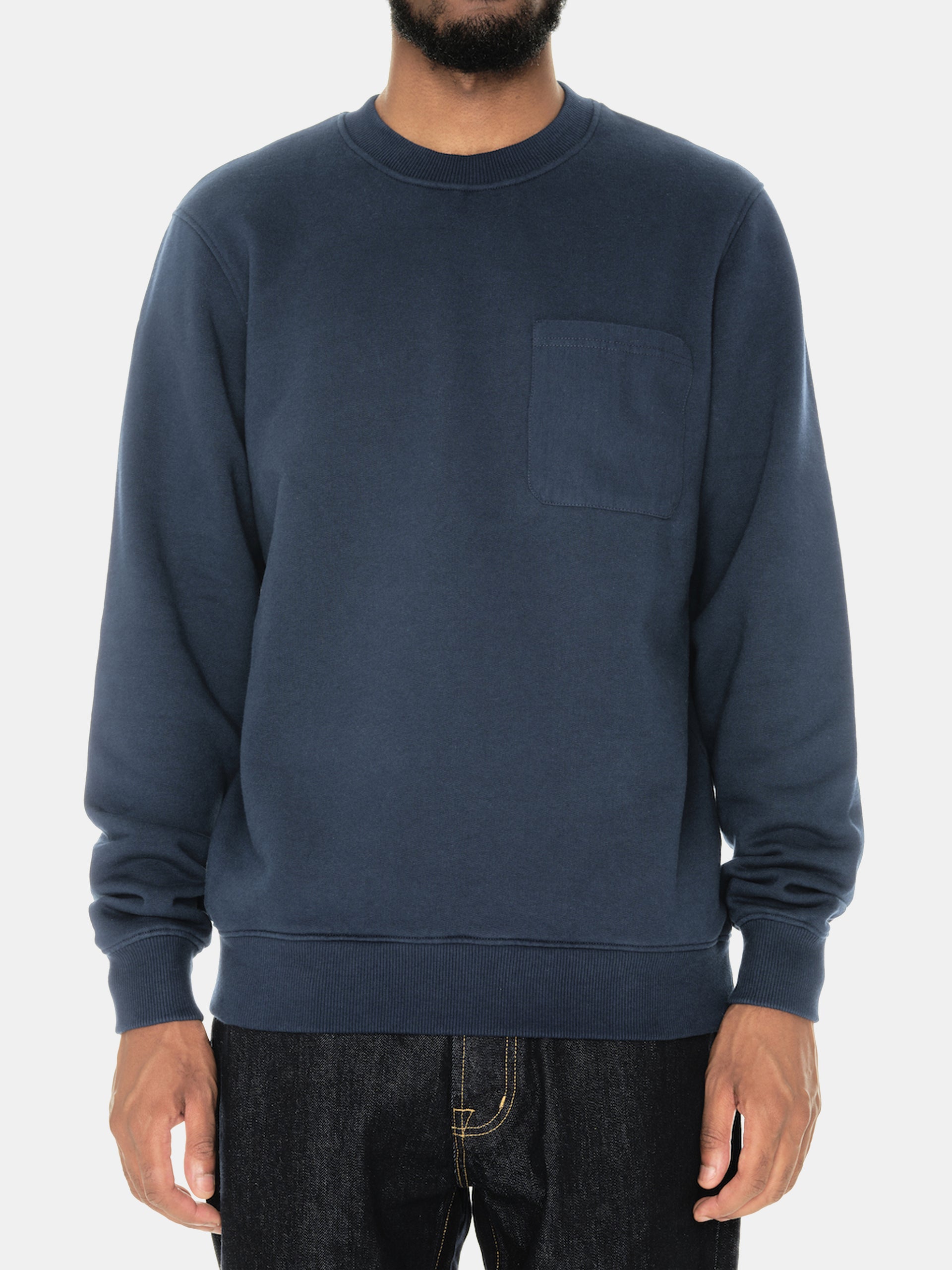 Woven Pocket Sweatshirt