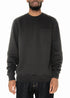 Woven Pocket Sweatshirt in Black