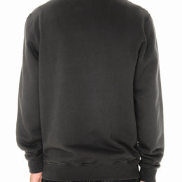 Woven Pocket Sweatshirt in Black