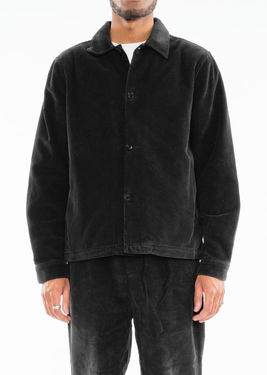 Chore Cord Jacket in Washed Black