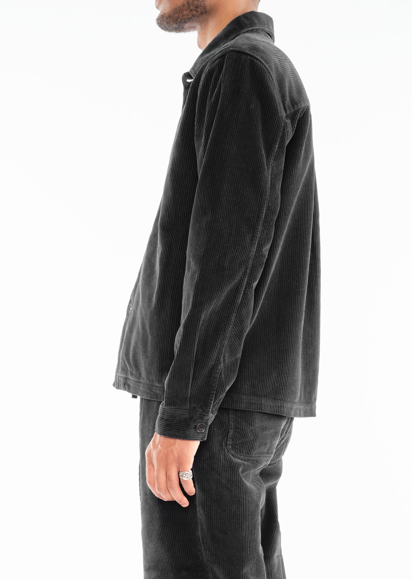 Chore Cord Jacket in Washed Black