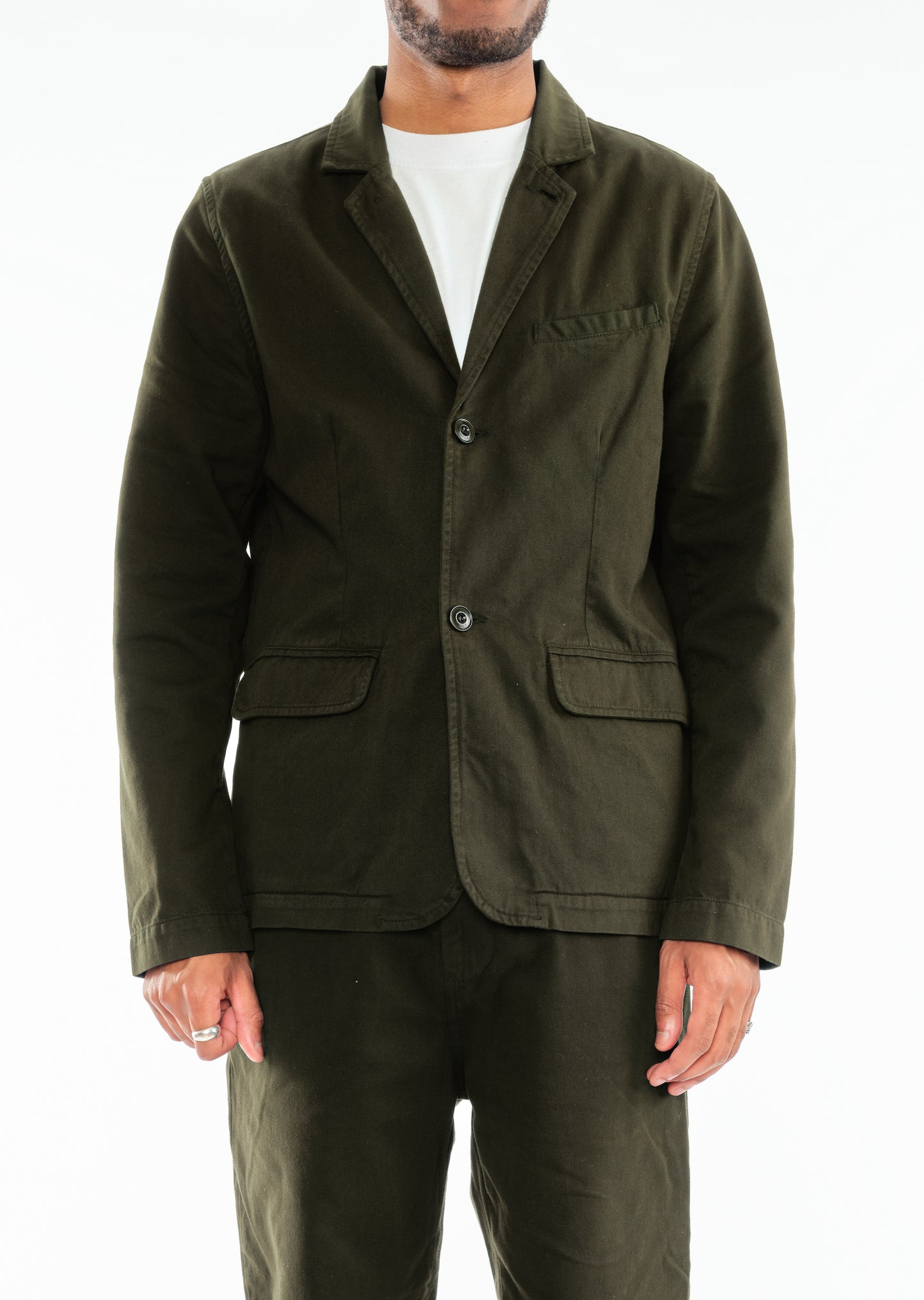 Twill Blazer in Green