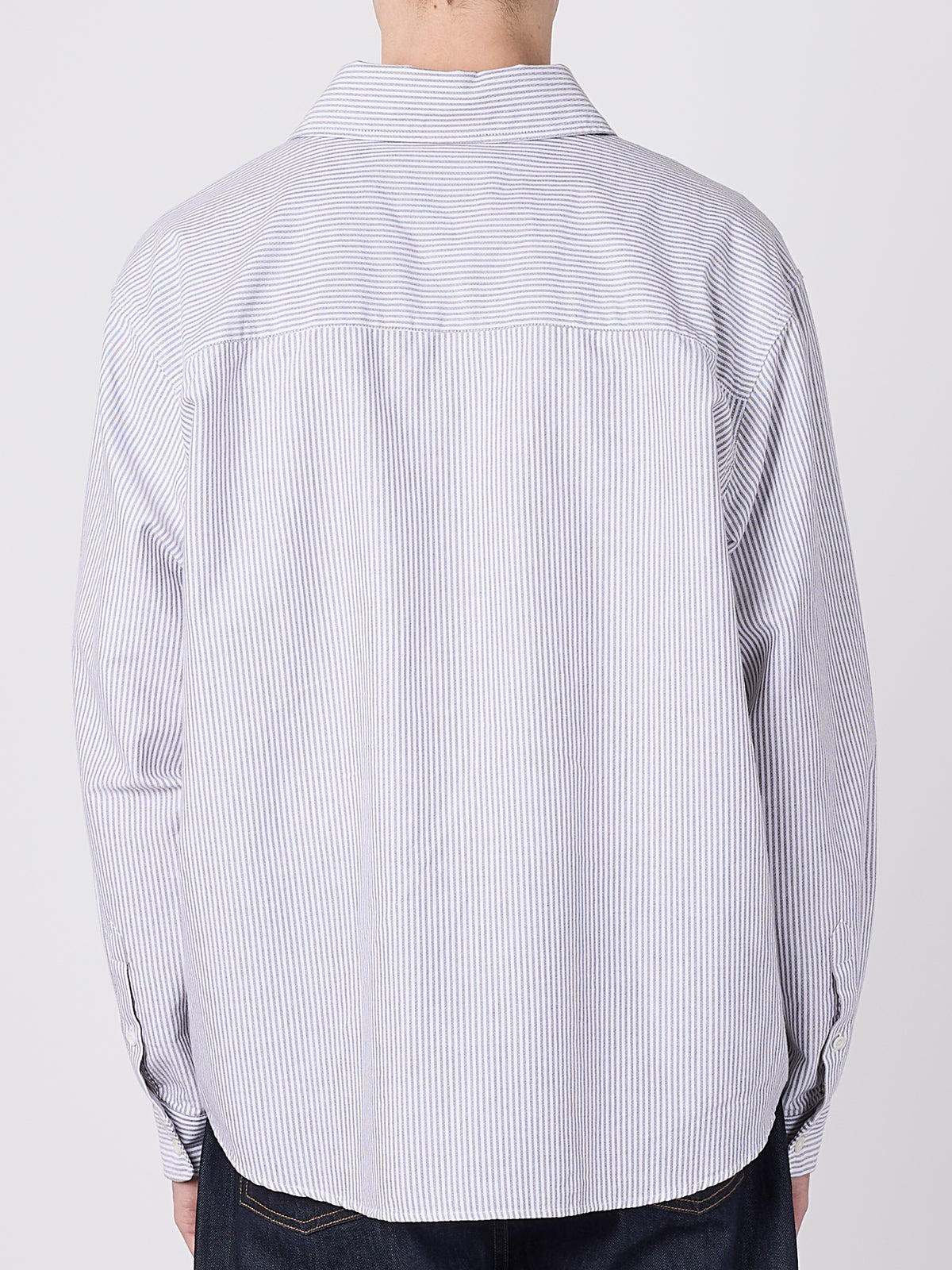 Boston Stripe Oxford Shirt in Brown/Off-White