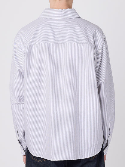 Boston Stripe Oxford Shirt in Brown/Off-White