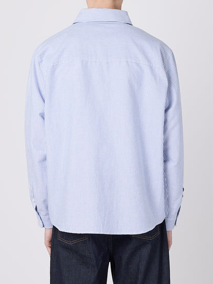 Boston Stripe Oxford Shirt in Navy/Off-White