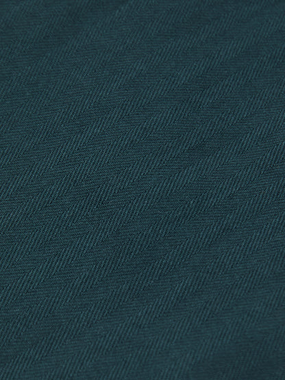 Herringbone Drawstring Trouser in Kelp Green